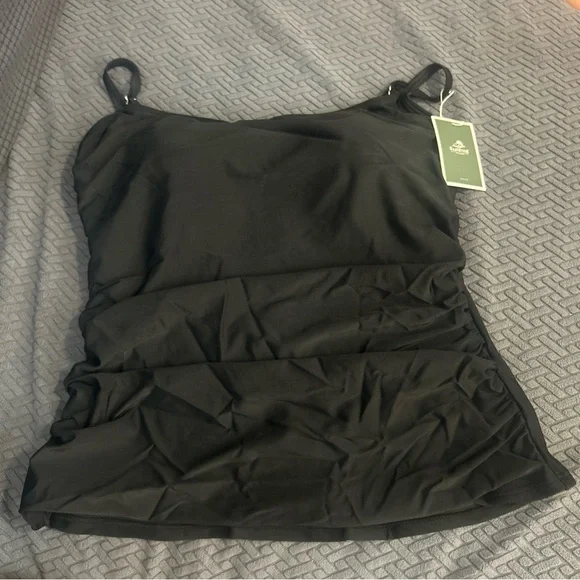 Eomenie Tankini Two Piece Tummy Control High Waist Full Coverage Slim XL Leopard - Picture 4 of 9